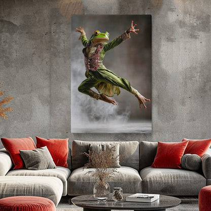 Elegant Dancing Frog in Costume Canvas Prints Artesty 1 Panel 16"x24"