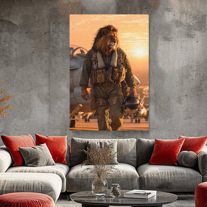 Lion Fighter Pilot Military Aviation Canvas Prints Artesty