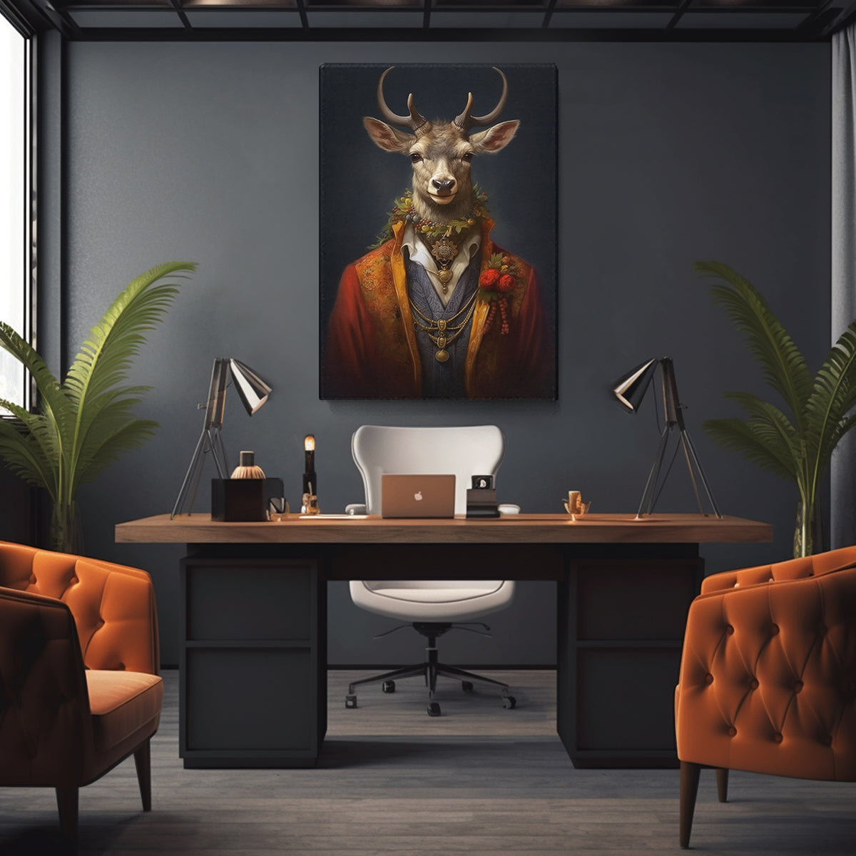 Dressed Deer in Regal Attire Canvas Prints Artesty