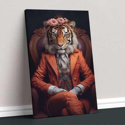 Chic Tiger Gentleman Canvas Prints Artesty   