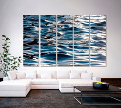 Water Ripple Abstract Nautical, Sea Life Pattern Art Artesty 5 panels 36" x 24" 