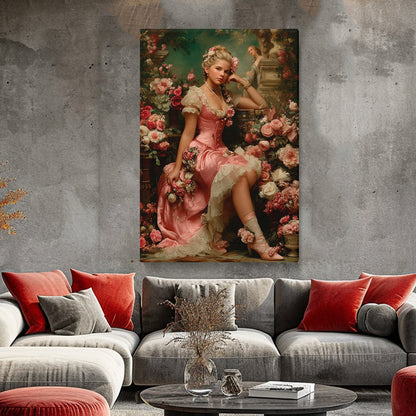 Romantic Floral Portrait Wall Art