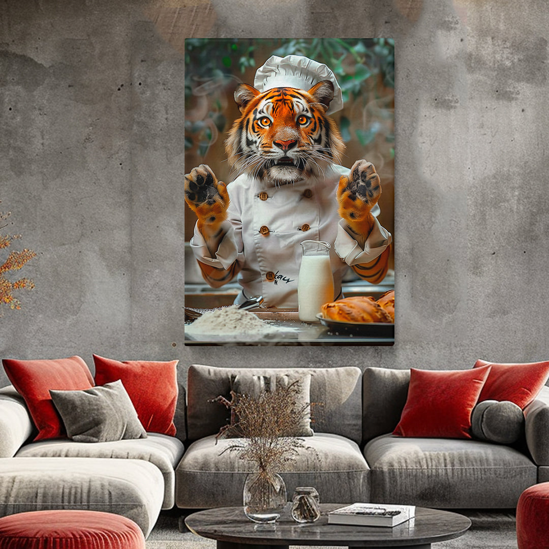 Tiger Chef Canvas Prints Artesty