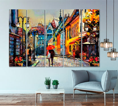 Budapest Beautiful European Cityscape Cities Wall Art Artesty 5 panels 36" x 24" 