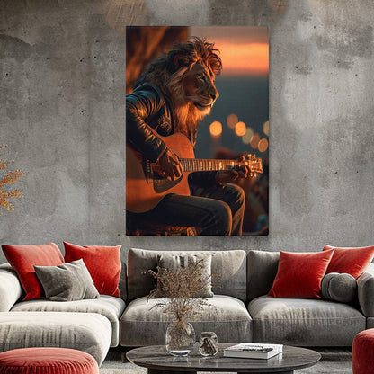 Lion Guitarist Canvas Prints Artesty