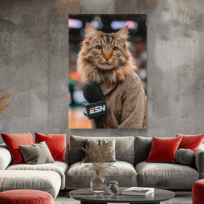 Reporter Cat Canvas Prints Artesty