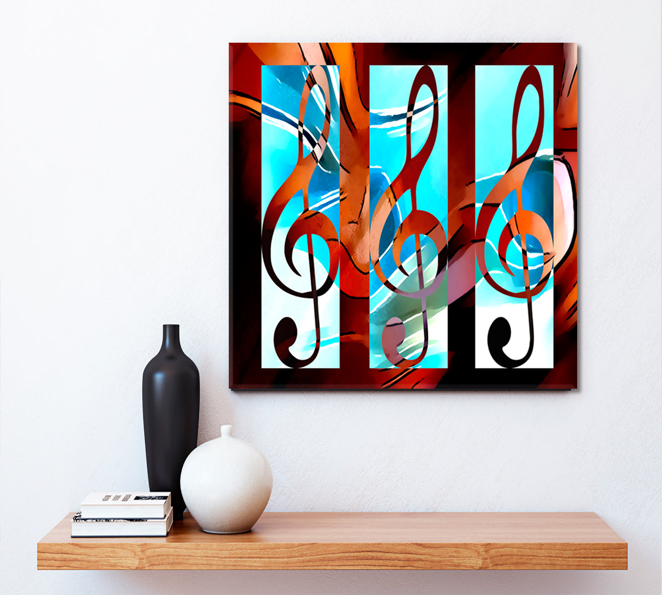 Treble Clef Music Notes Abstract Modern Design Music Wall Panels Artesty   