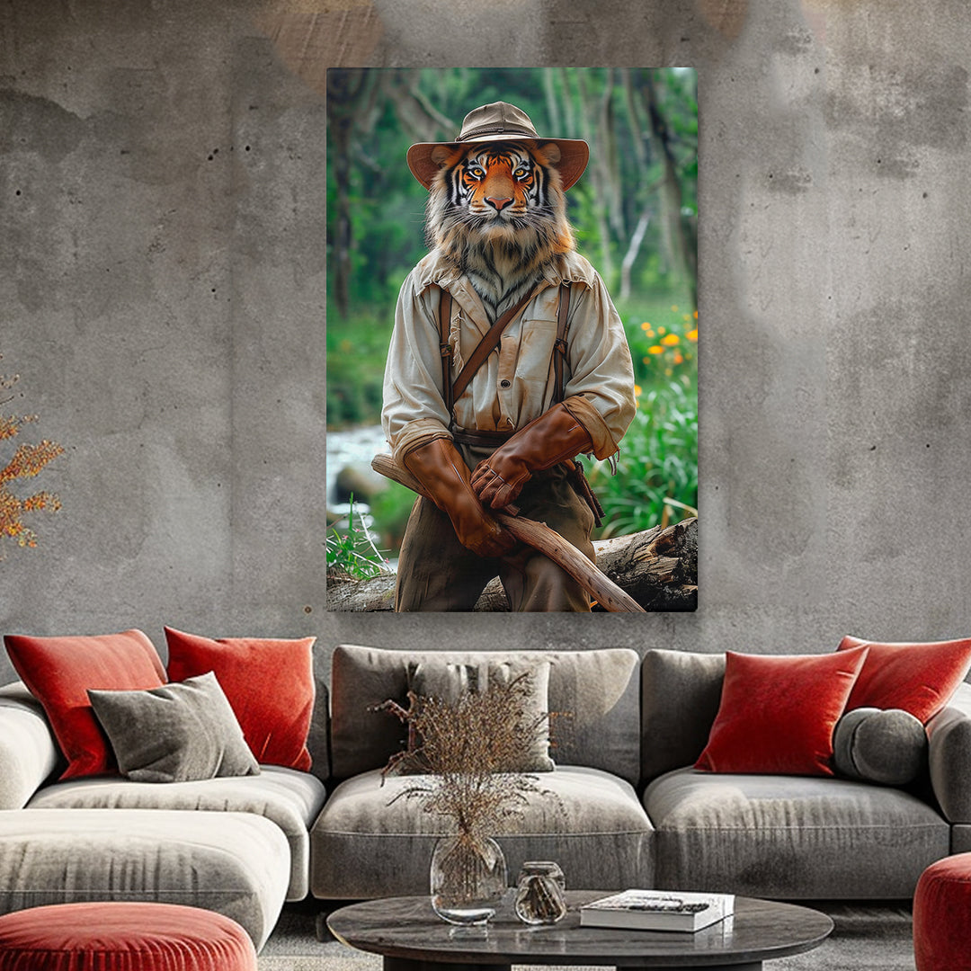 Tiger Explorer in Jungle Canvas Prints Artesty