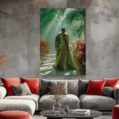 Fashion Woman in Tropical Jungle Canvas Prints Artesty