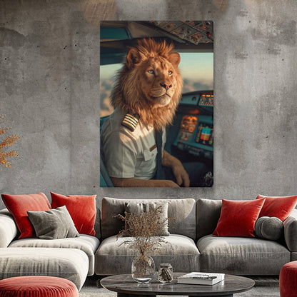 Lion Pilot Canvas Prints Artesty