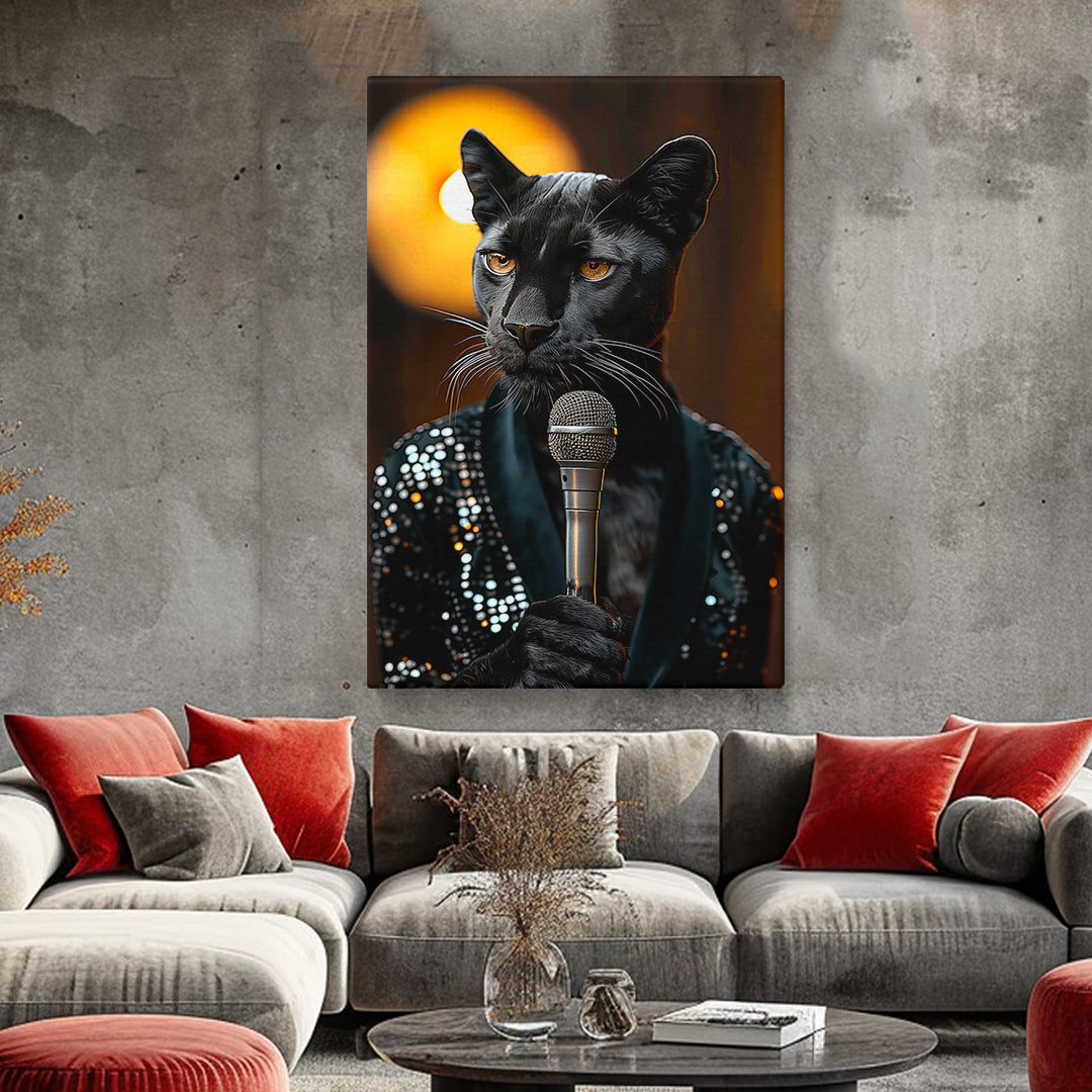 Panther Singer Portrait Canvas Prints Artesty