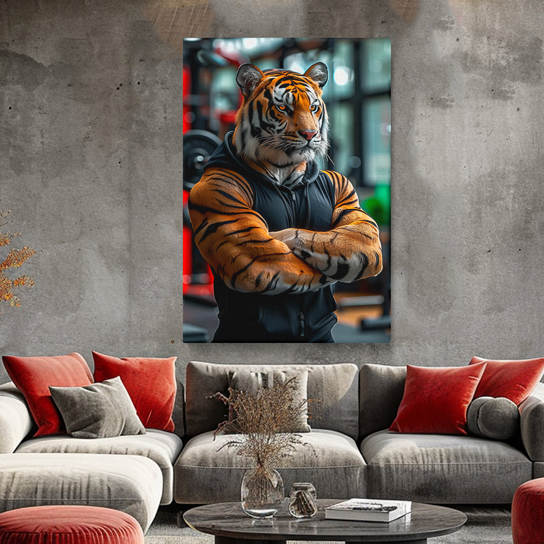 Tiger Fitness Trainer Canvas Prints Artesty
