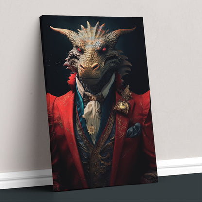 Noble Dragon in Red Suit Canvas Prints Artesty 1 Panel 16"x24"