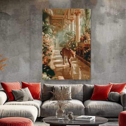Leopard in Tropical Palace Canvas Prints Artesty