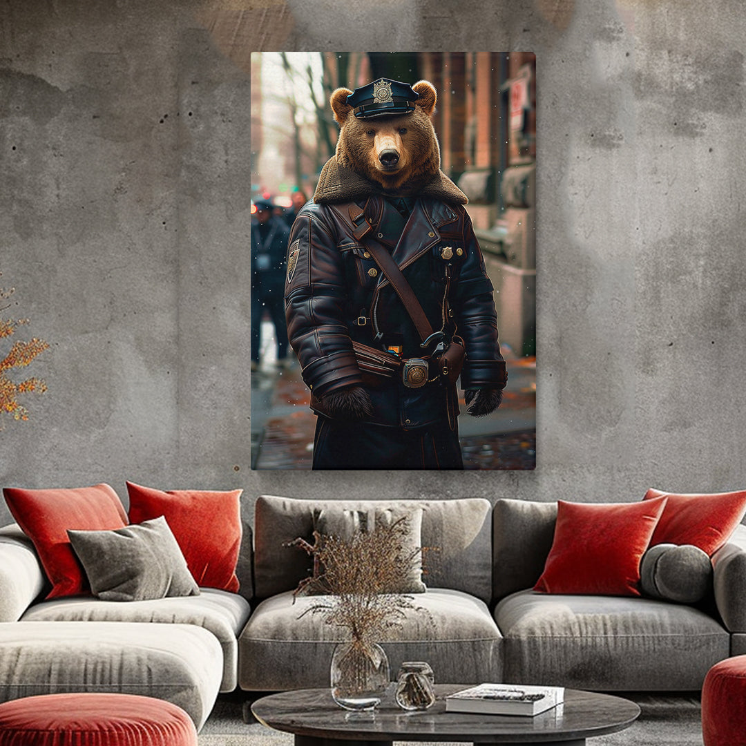 Bear Police Officer Canvas Prints Artesty