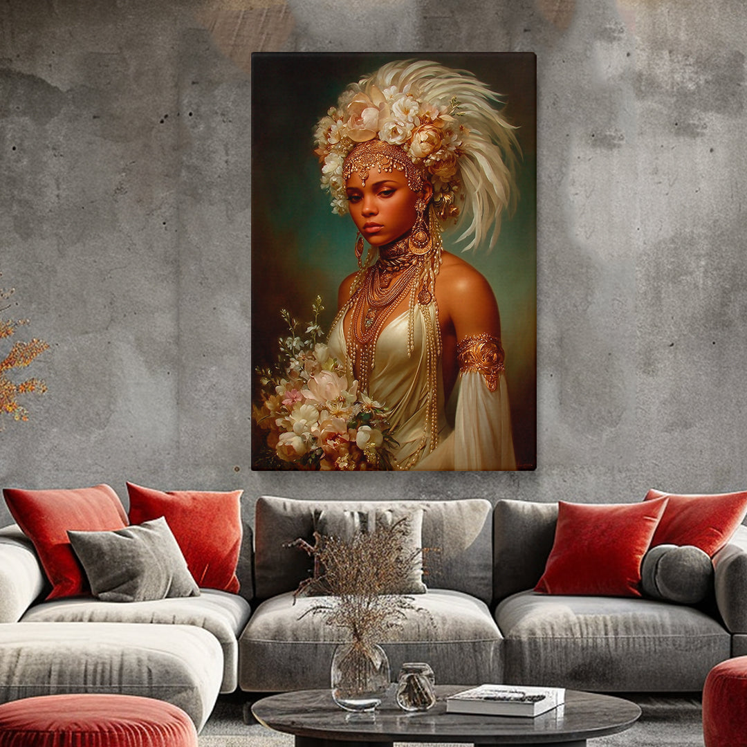 Royal African Goddess Portrait Canvas Prints Artesty