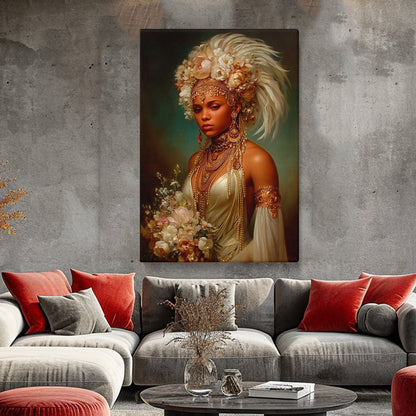Royal African Goddess Portrait Canvas Prints Artesty