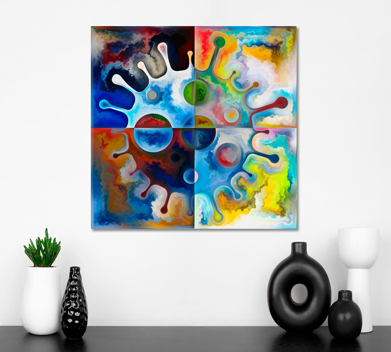 Abstract Virus Contemporary Art Artesty   