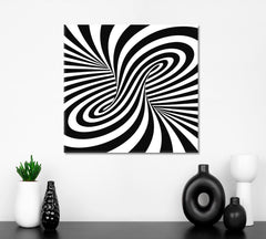 Black And White Spiral Optical Illusion Black and White Wall Art Print Artesty   