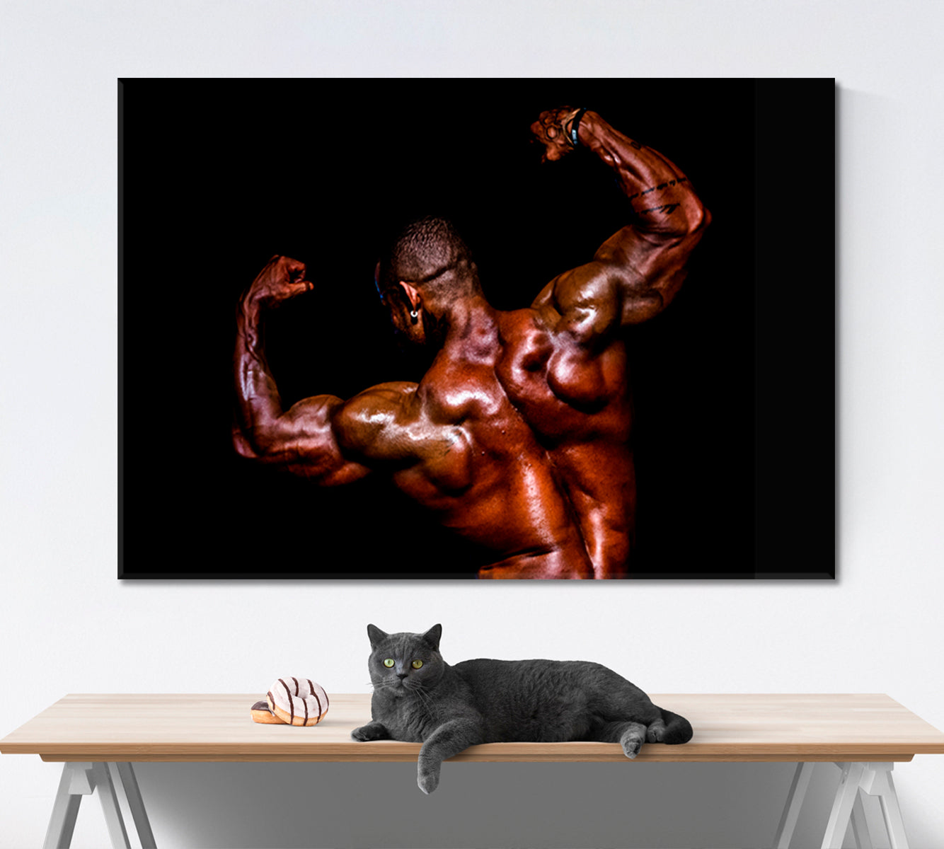 Bodybuilding Muscular Man Athlete Sport Motivation Sport Poster Print Decor Artesty   