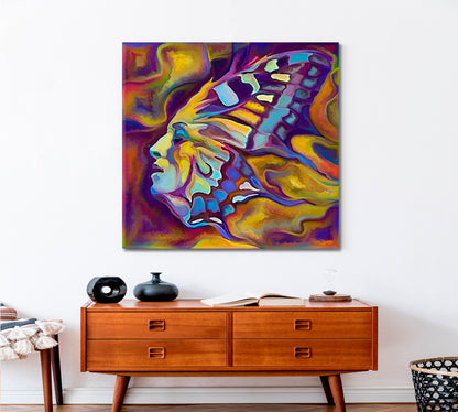 PURPLE DREAM  Abstract Human Portrait As A Butterfly Abstract Art Print Artesty   