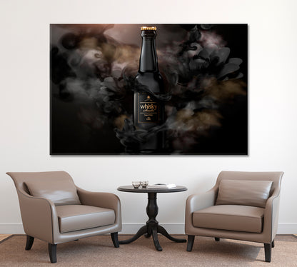 Premium Whiskey Black Fog Vintage Affordable Canvas Print Artesty   