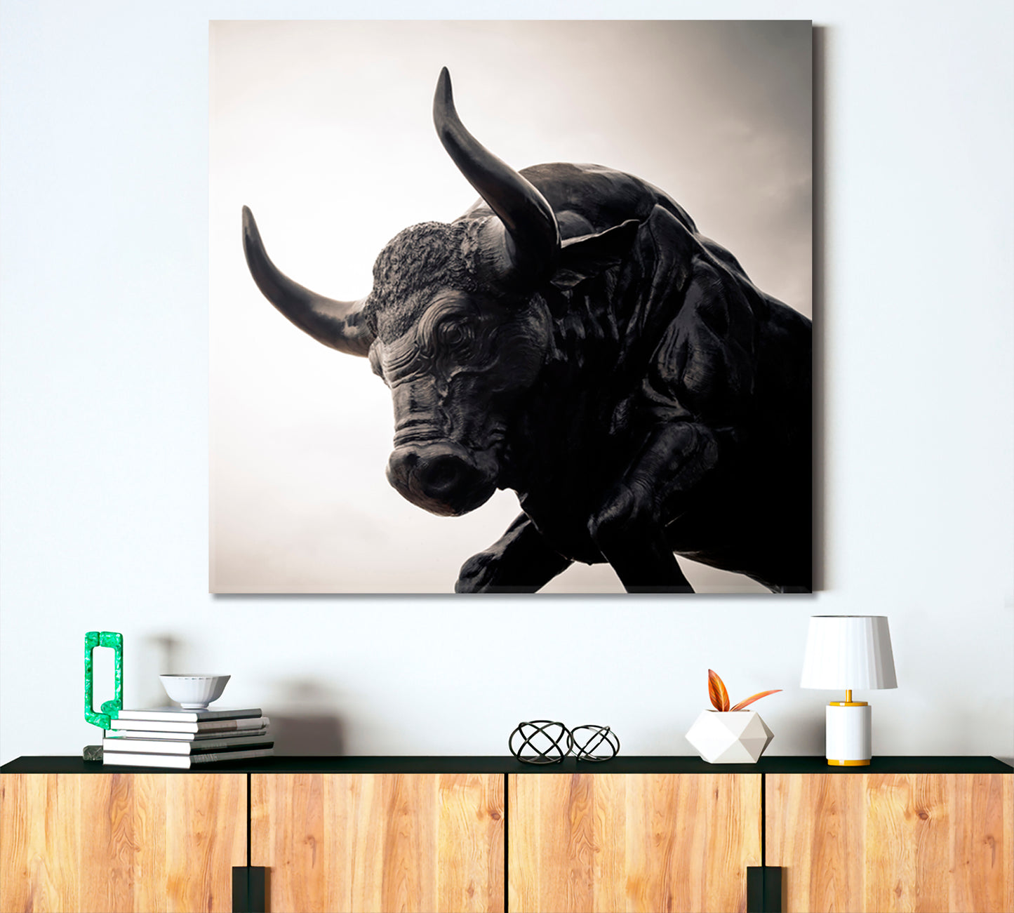 STRONG BULL Animals Canvas Print Artesty   