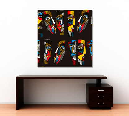 Surreal Picasso Faces African Style Canvas Print Artesty   