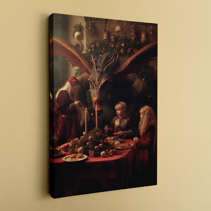 Medieval Dragon Christmas Feast Canvas Prints Artesty