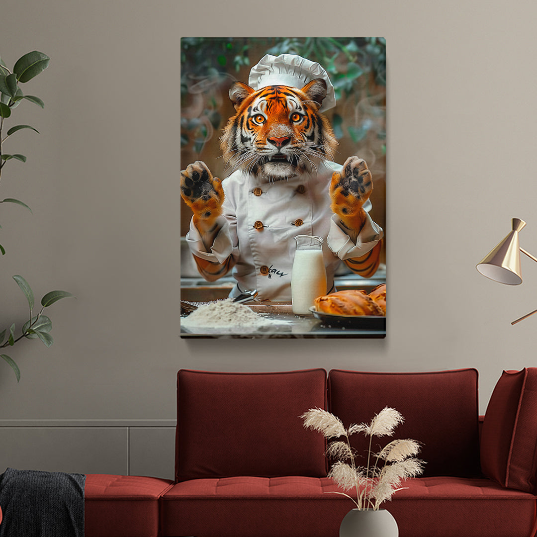 Tiger Chef Canvas Prints Artesty