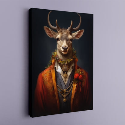 Dressed Deer in Regal Attire Canvas Prints Artesty