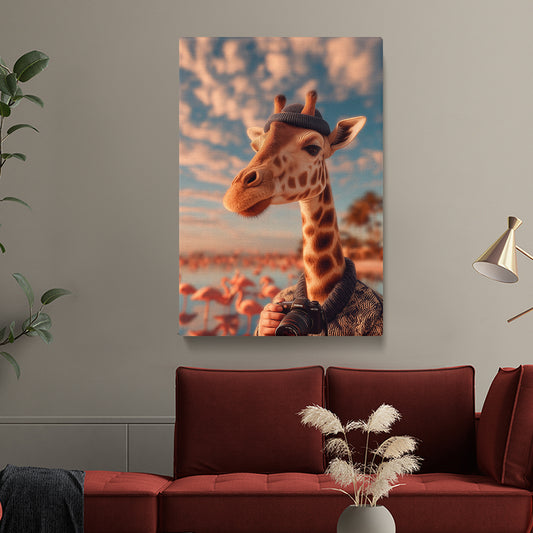 Photographer Giraffe Canvas Prints Artesty