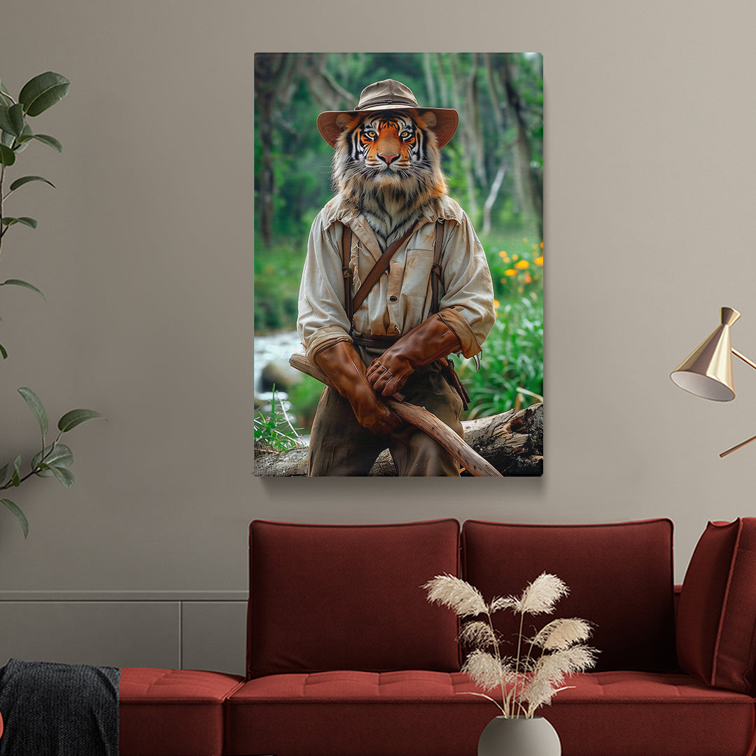 Tiger Explorer in Jungle Canvas Prints Artesty