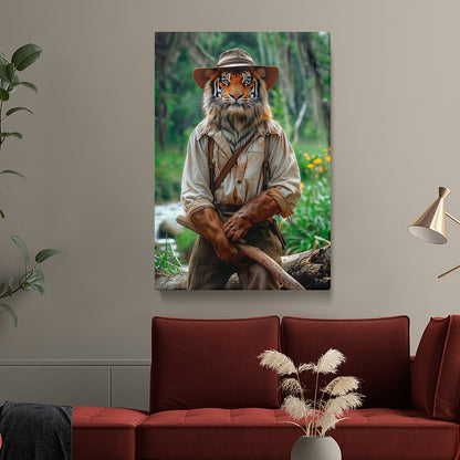 Tiger Explorer in Jungle Canvas Prints Artesty