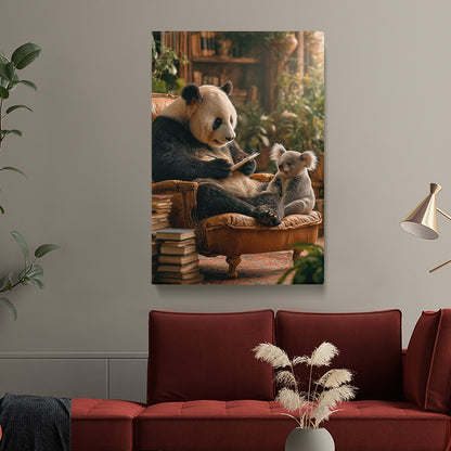Therapist Panda and Koala Canvas Prints Artesty