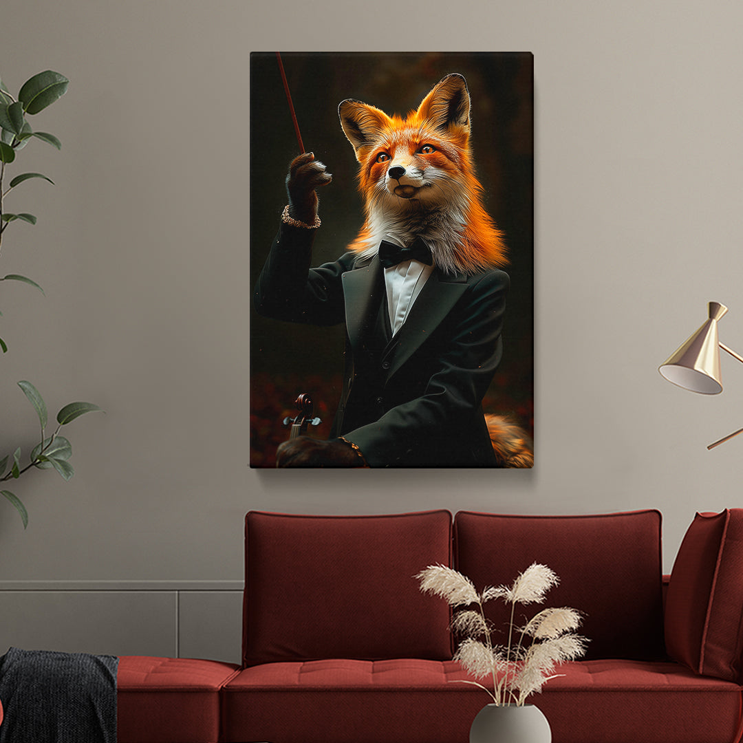 Orchestra Conductor Fox Canvas Prints Artesty