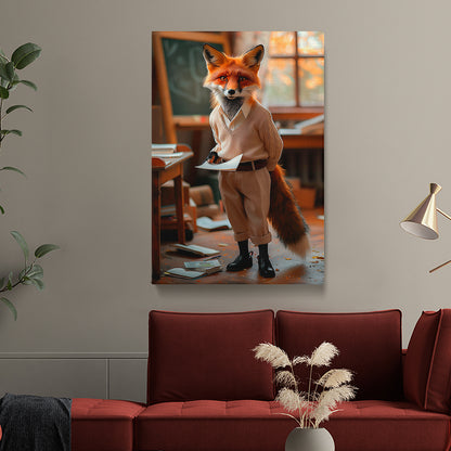 Teacher Fox Canvas Prints Artesty 1 Panel 16"x24"