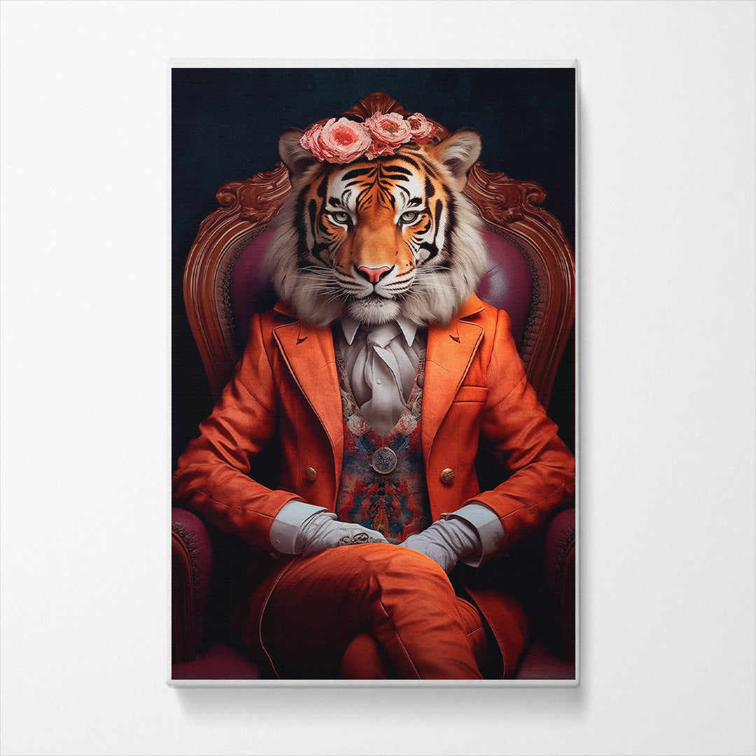 Chic Tiger Gentleman Canvas Prints Artesty   