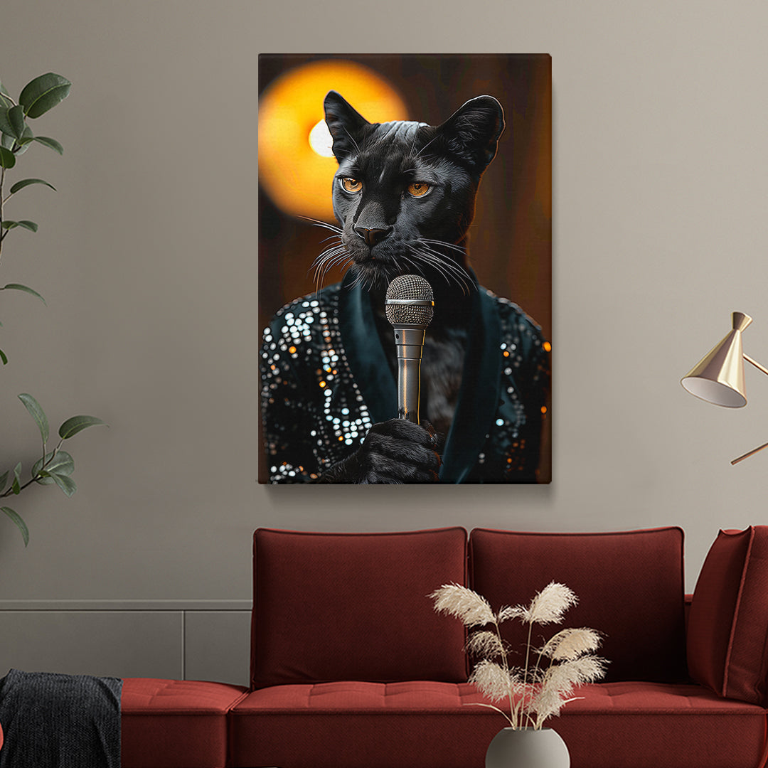 Panther Singer Portrait Canvas Prints Artesty 1 Panel 16"x24"