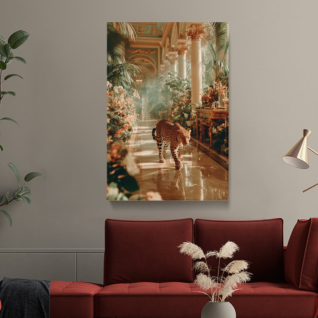 Leopard in Tropical Palace Canvas Prints Artesty