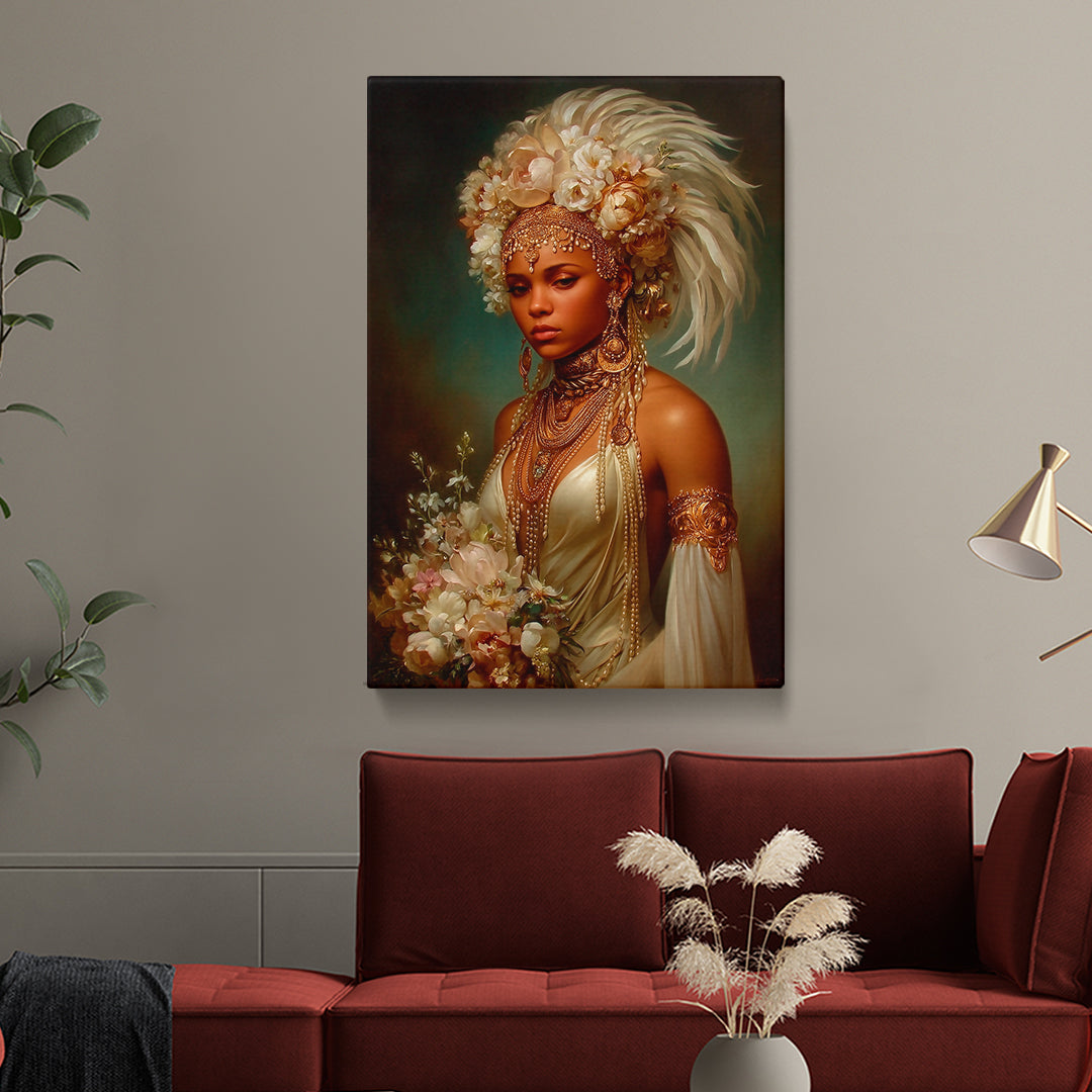 Royal African Goddess Portrait Canvas Prints Artesty