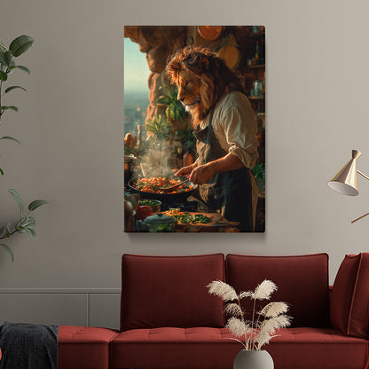 Lion Chef Canvas Prints Artesty