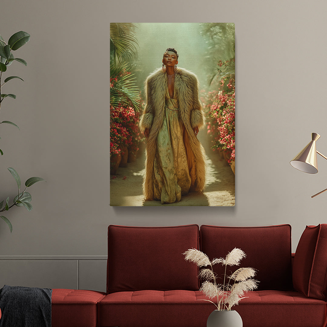 Fashion Queen in Tropical Jungle Canvas Prints Artesty 1 Panel 16"x24"