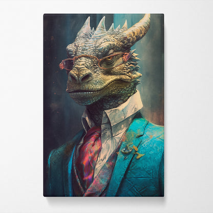 Chic Dragon in Suit Canvas Prints Artesty   