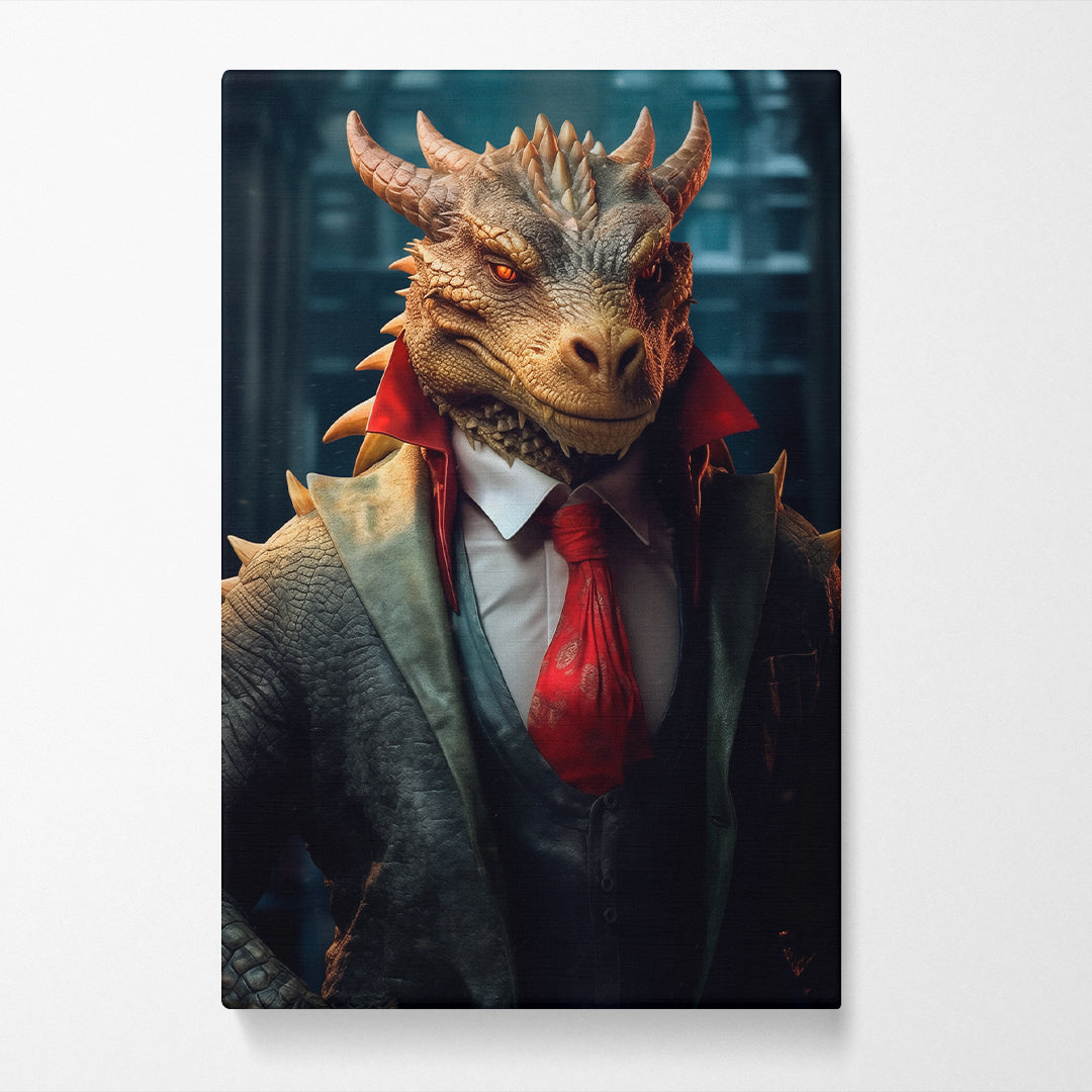 Charming Dragon Gentleman Canvas Prints Artesty   