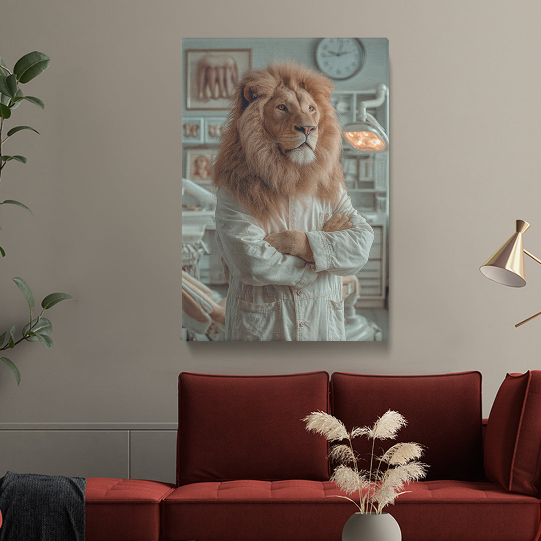 Lion Dentist Doctor Canvas Prints Artesty
