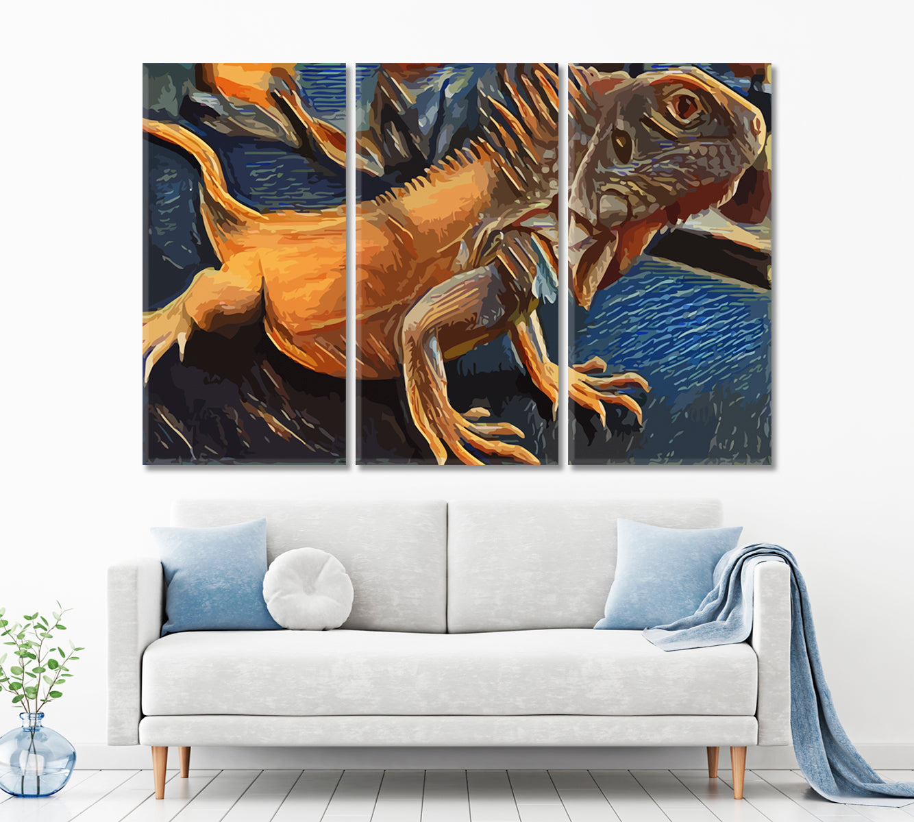 IGUANA Beautiful Reptile Lizards Animals Canvas Print Artesty   