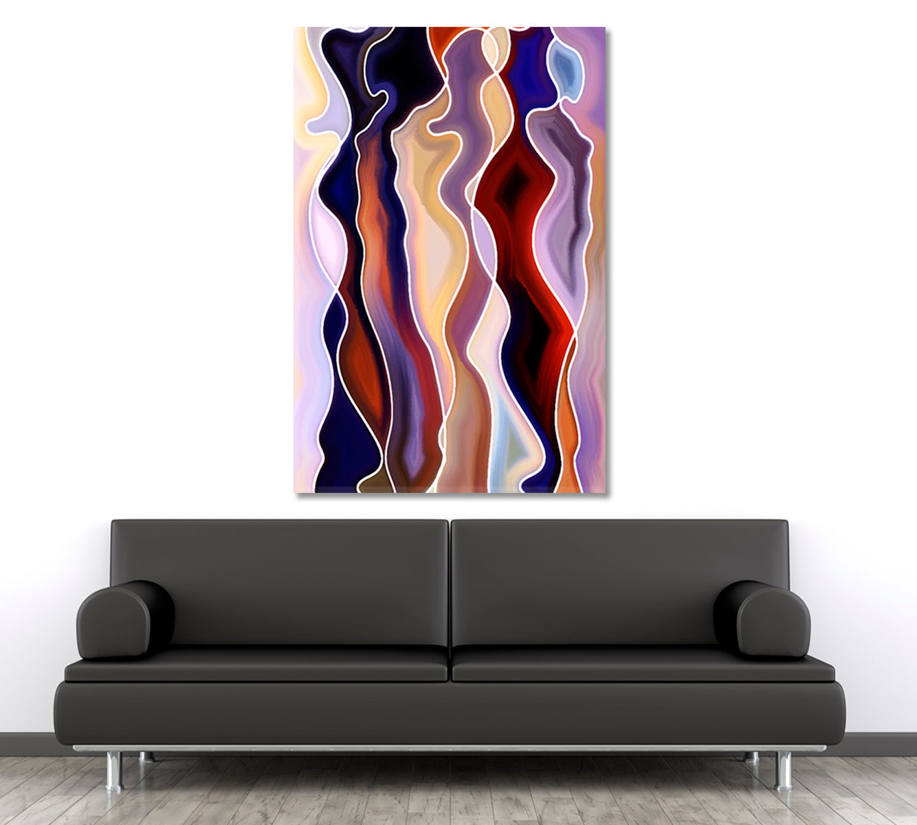 Abstract Design Composed of Feminine Curved Lines Abstract Art Print Artesty   