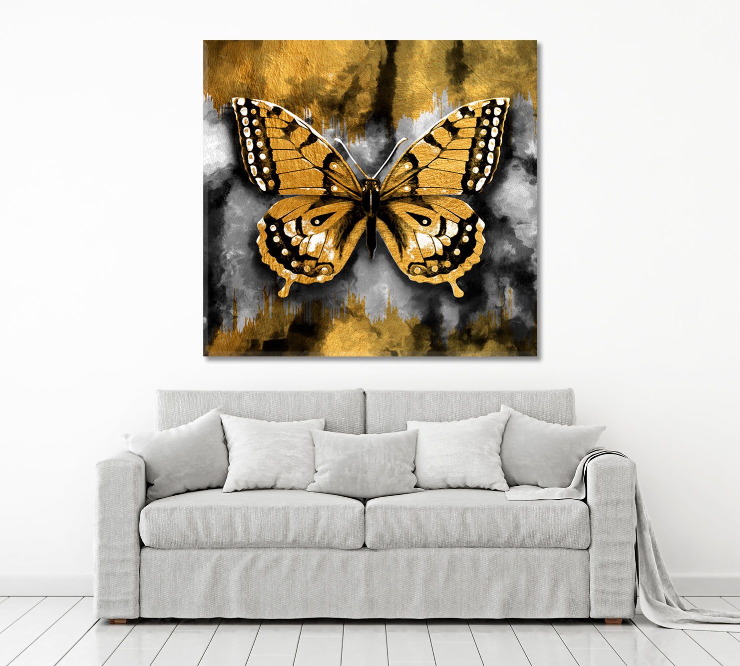 BUTTERFLY Oriental Style Abstract Art Print Artesty   