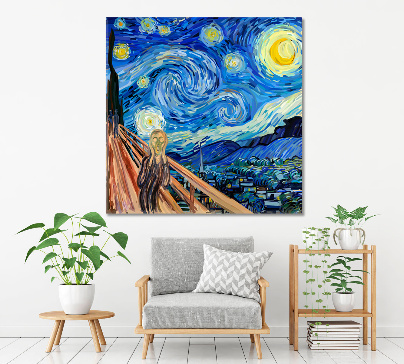 Starry Scream Surreal Fantasy Large Art Print Décor Artesty   